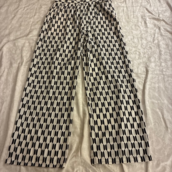 Modern Works Pants - Modern Works Geometric Patterned Wide Leg Women's Pants